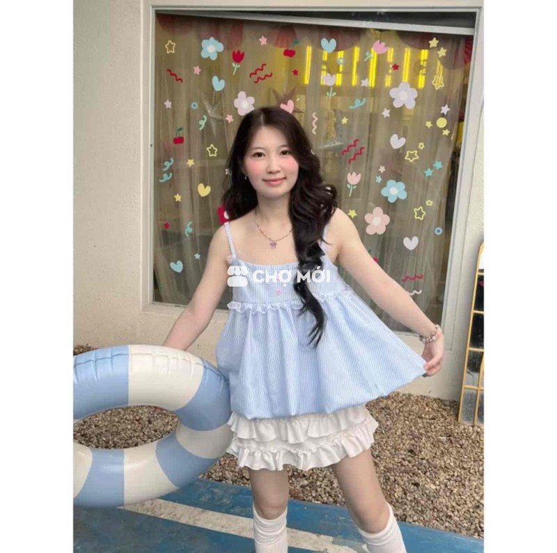 Áo hai dây Nữ vải thoáng mát Free Size