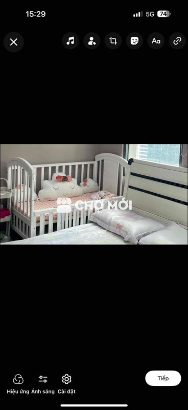 Cũi gỗ đa năng Gỗ 120x70cm