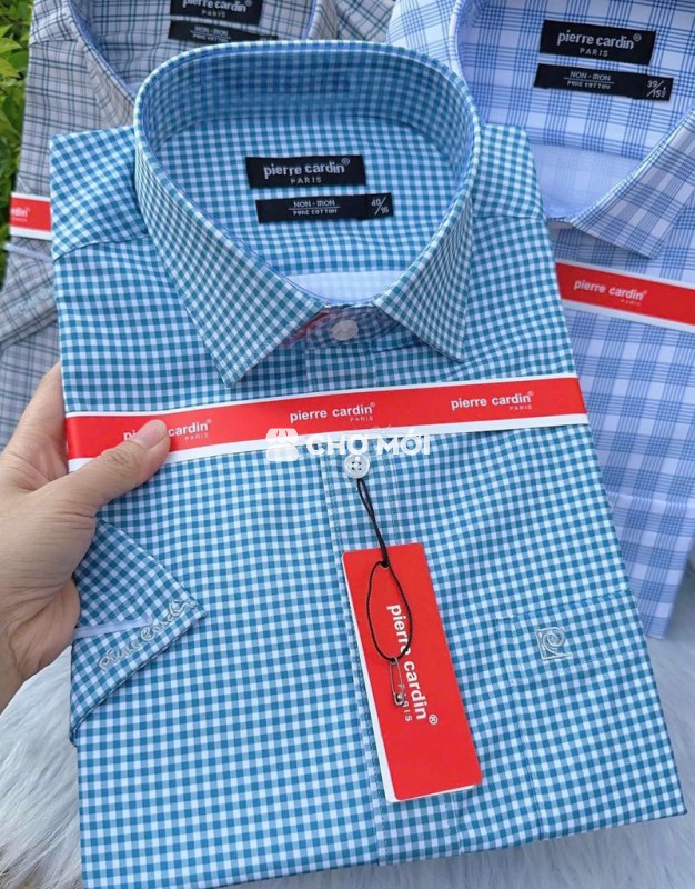 Pierre Cardin Nam áo kẻ ngắn tay