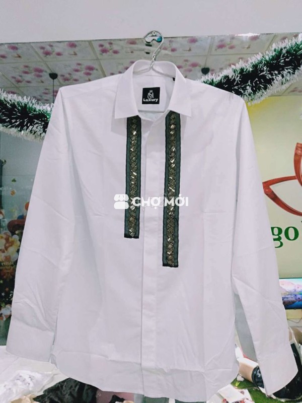 Áo sơ mi Luxury Nam Trắng size M 40-50kg