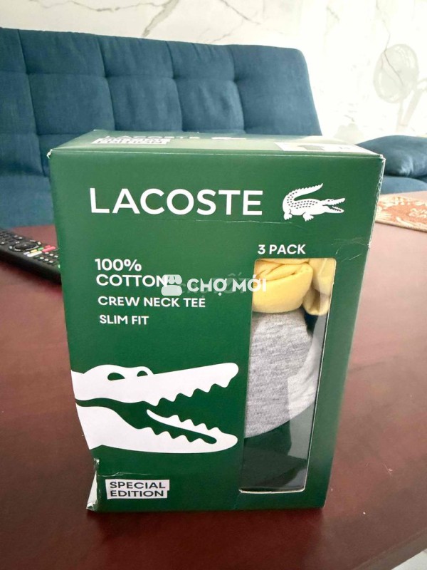 set 3 áo thun lacoste new size M
