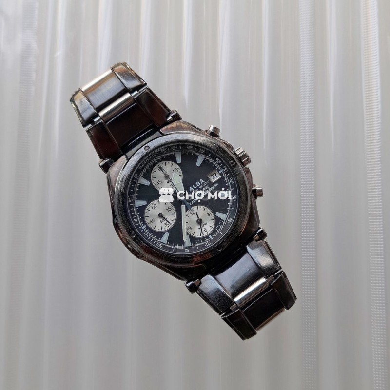 Đồng hồ Alba đen thể thao cho nam