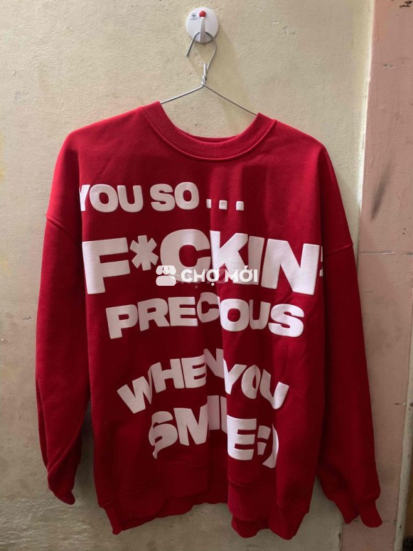 Áo sweater vải nỉ size M