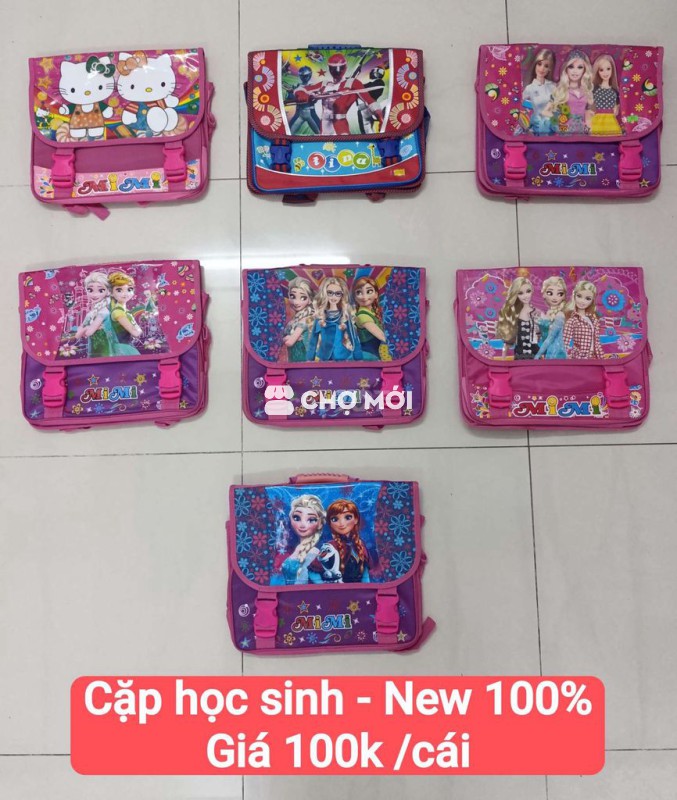 Cặp sách nữ em bé MiMi Vải Hồng