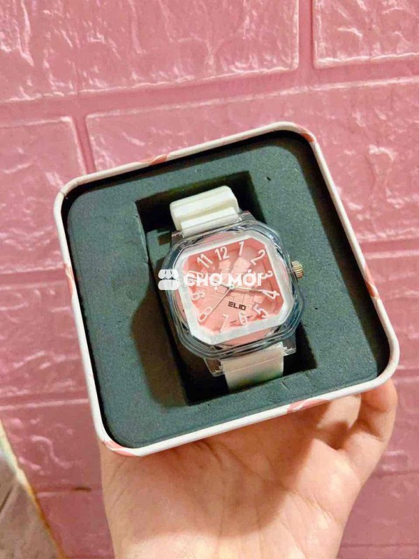 Đồng hồ Elio Nữ Trắng hồng Như mới