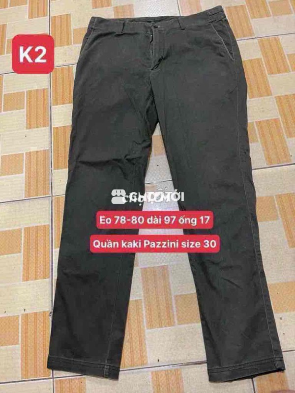 Quần kaki Pazzini nam size 30 Xám