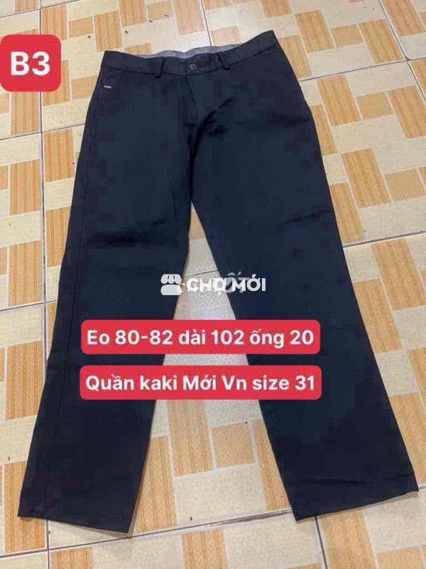 5 Quần kaki nam mới size  31 màu Đen