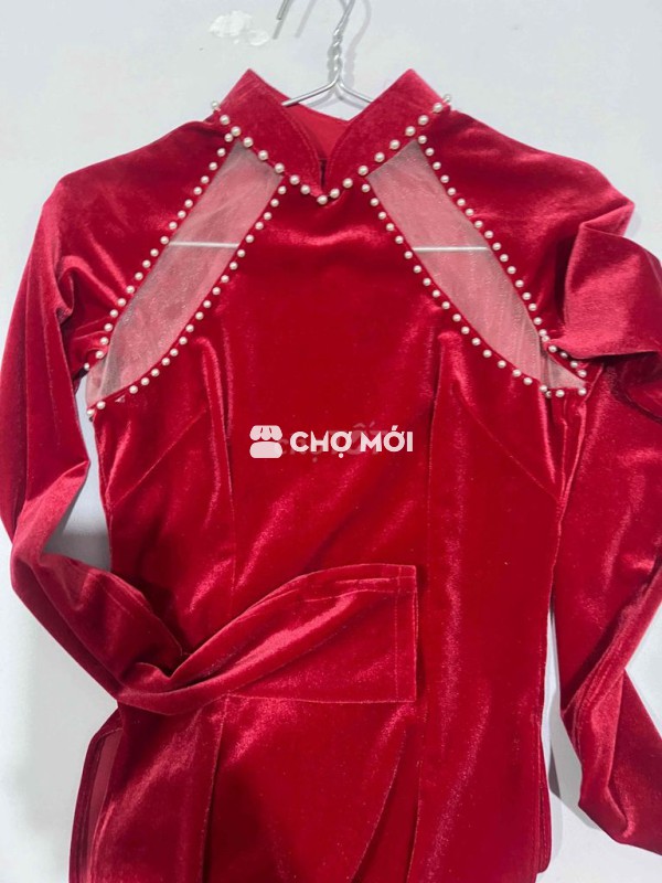 Áo dài Nhung Nữ Đỏ size M