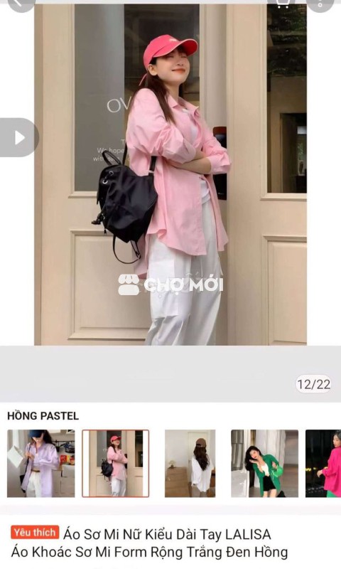Áo sơ mi Nữ LALISA Hồng