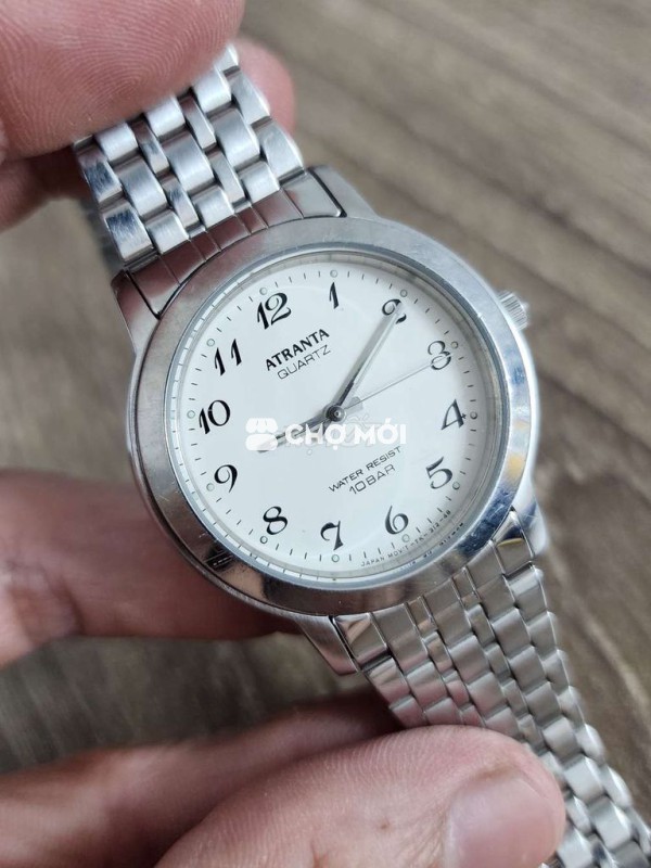 Đồng hồ Atranta Quartz Nam Thép Bạc