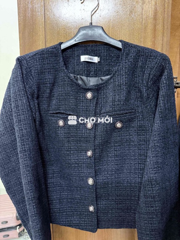 Áo khoác dạ Nữ Tweed Golana Mới