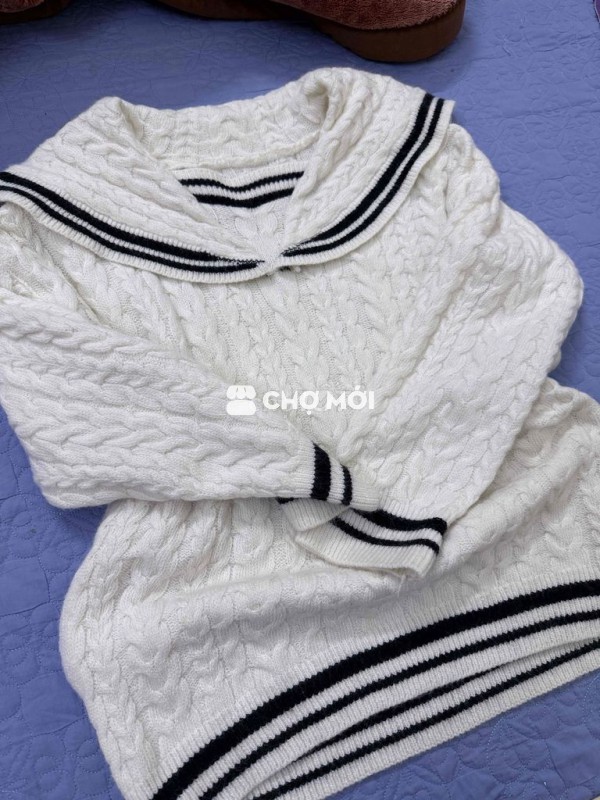 Áo len nữ thủy thủ len