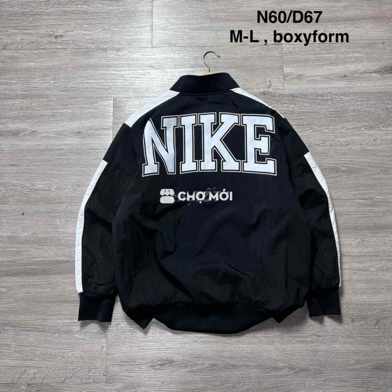 Áo khoác Bomber Nike Đen Trắng size M-L 98%