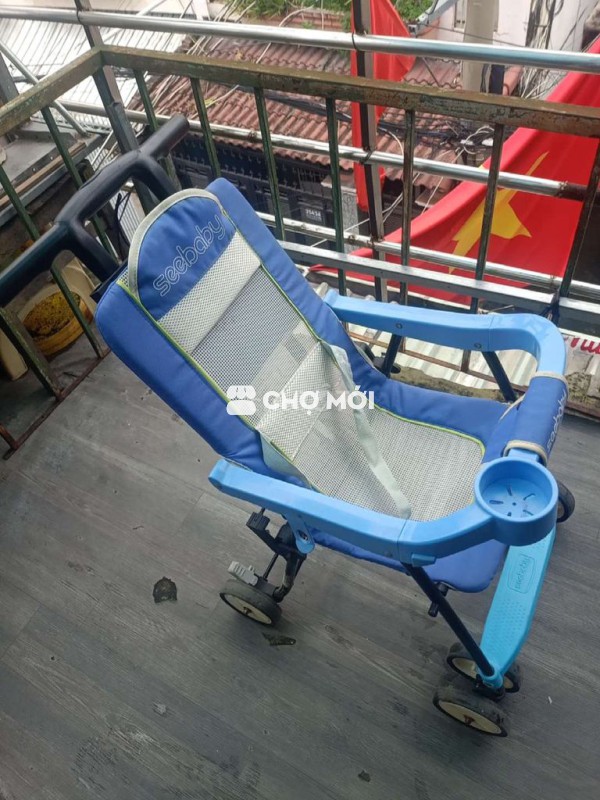 Xe đẩy em bé Seebaby Xanh dương