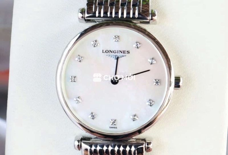 Longines Nữ Mặt Xà Cừ Kim Cương Tuyệt Đẹp Fullbox
