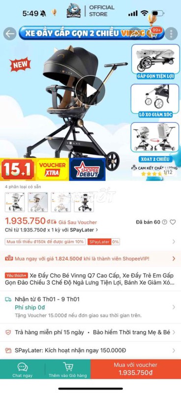 BÁN RẺ XE ĐẨY vinng Q7 cao cấp bao check