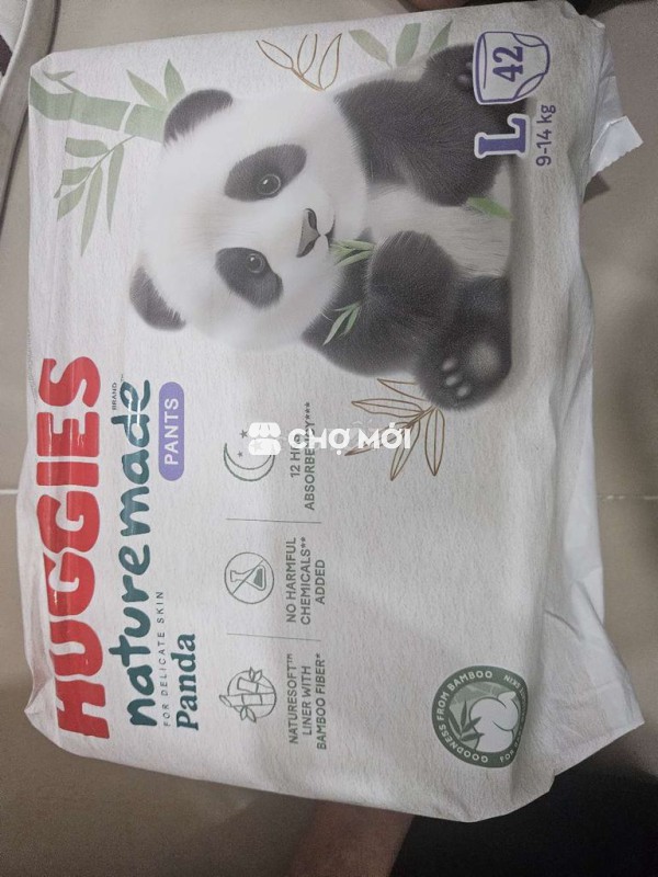 Pass 1 gói Tã quần Huggies Naturemade Panda L