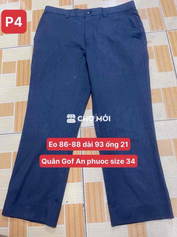 Quần tây An Phước Nam size 34 Xám xanh