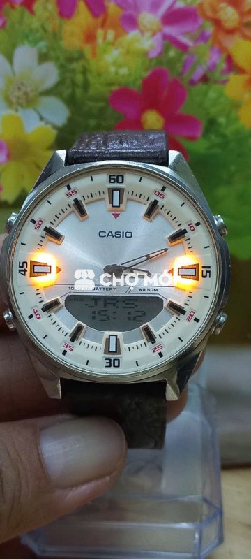 Đồng hồ Casio AMW-830 Nam Nâu Dây da