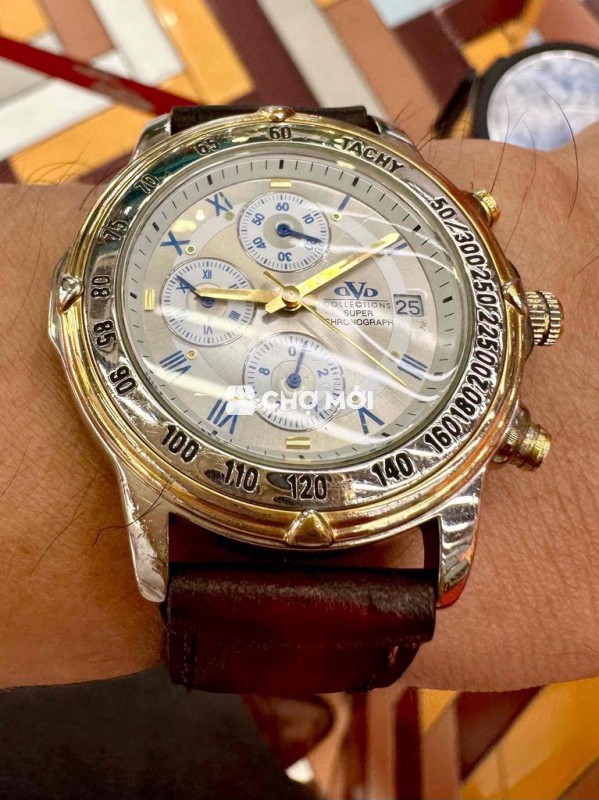 Chronograph watch Japan Vintage 43mm