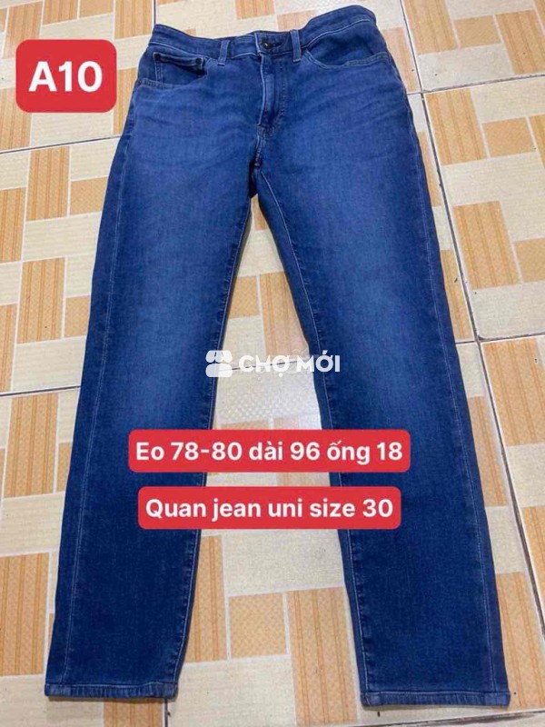 Quần jean Uniqlo Nam size 30 Xanh