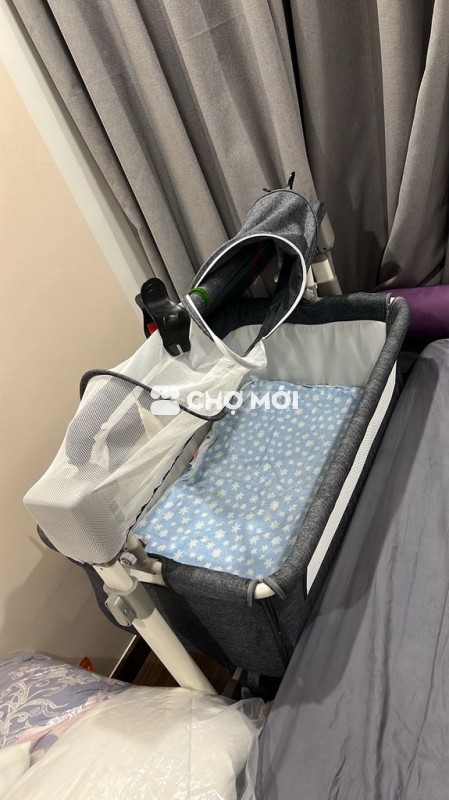 Nôi em bé vải Xám