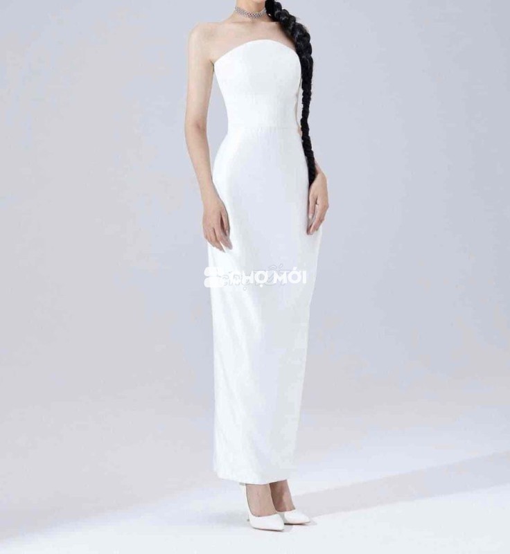 Váy cưới nữ satin trắng size M