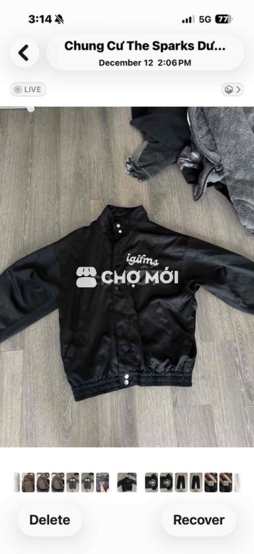 Áo khoác Stressmama Unisex size M Đen