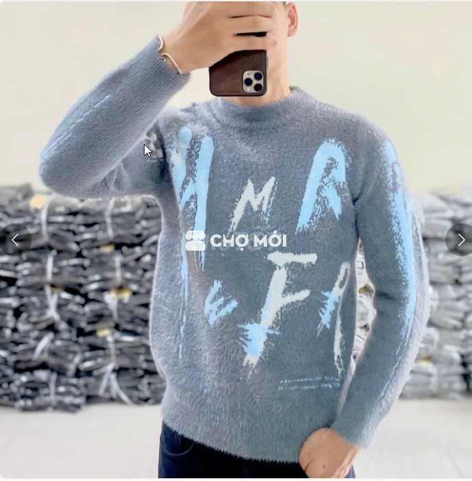 ÁO LEN NAM CỔ 5P ALE008 LÔNG SIÊU DÀY MỊN 5P-LONG