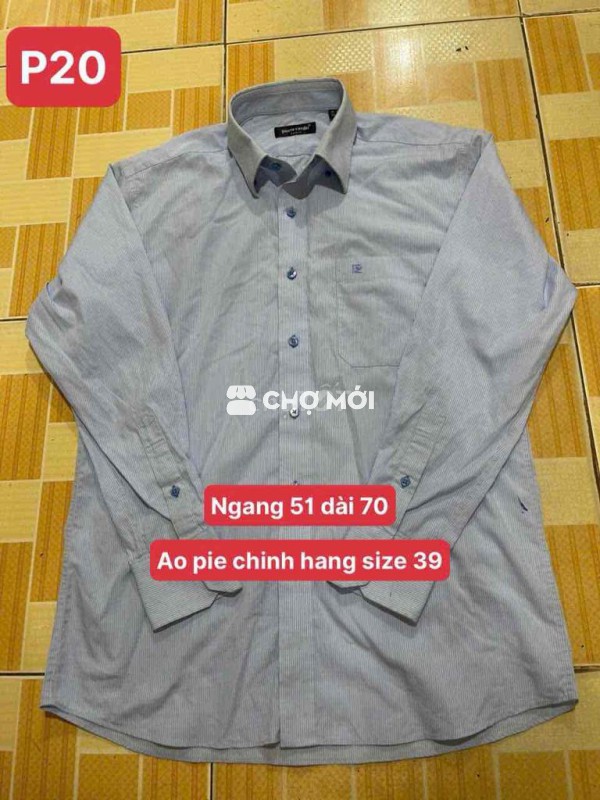 Áo sơ mi Pierre Cardin Nam 39 Xám sọc