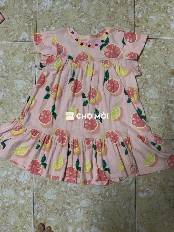 Váy bé gái hoạ tiết quả size 130-140