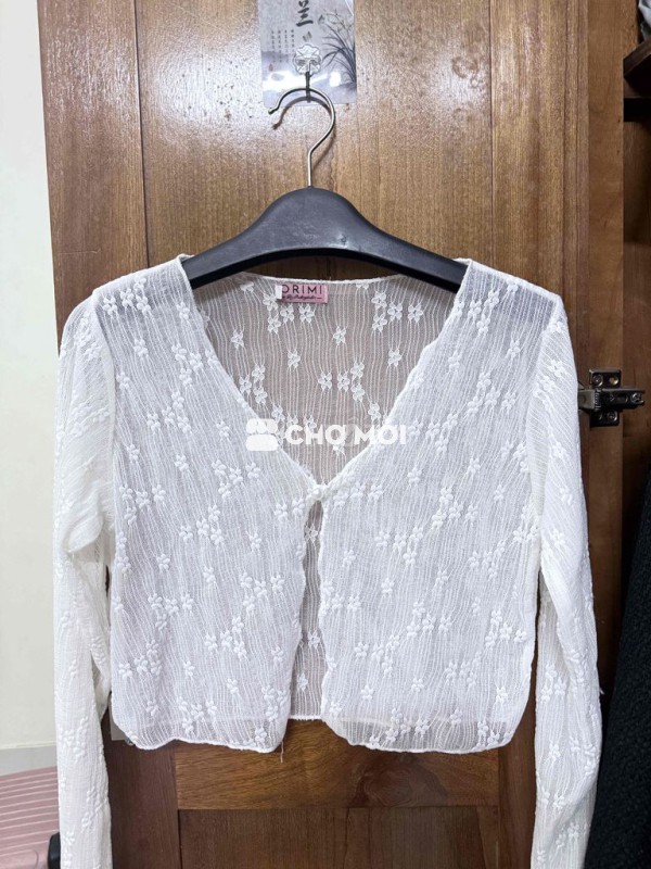 Áo khoác nữ CDG Ren Trắng