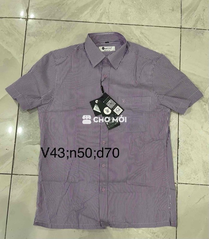 Áo sơ mi Nam An Chi Tay ngắn M