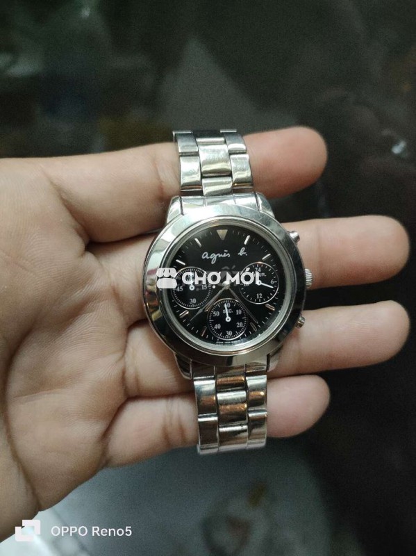 Đồng hồ Agnes b. Thép không gỉ Bạc