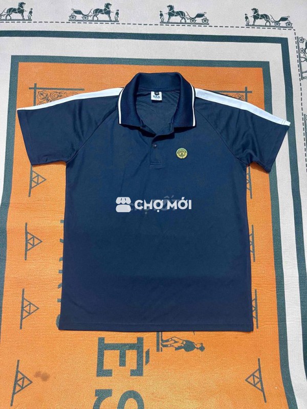 Áo polo nam thun đen dưới 55kg