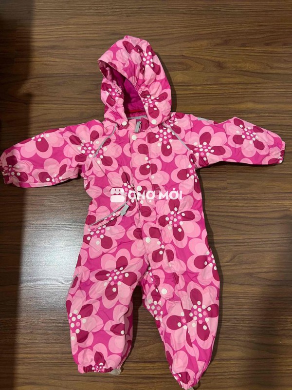 Áo liền quần Reima bé gái hồng 86cm