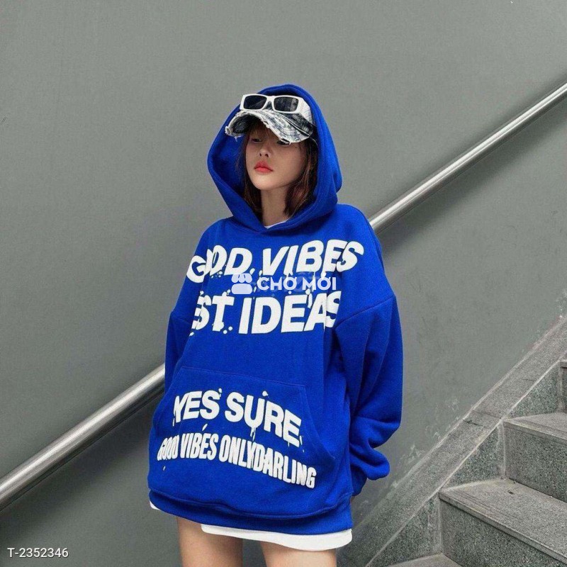 Áo hoodie Unisex Vải nỉ Đa màu