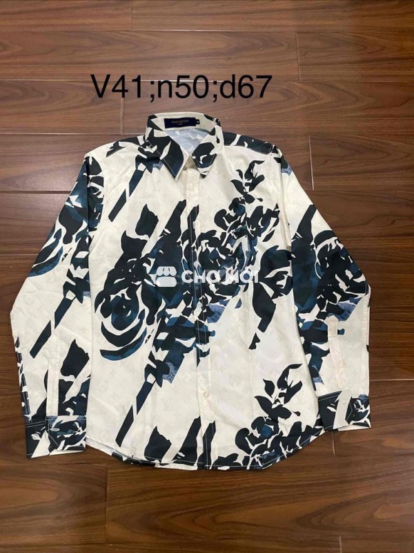 Áo sơ mi hoạ tiết LV Nam size M