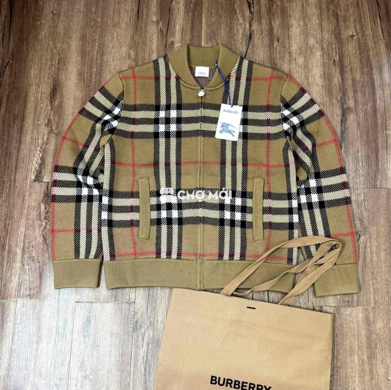 Áo khoác Burberry Nâu kẻ caro size S