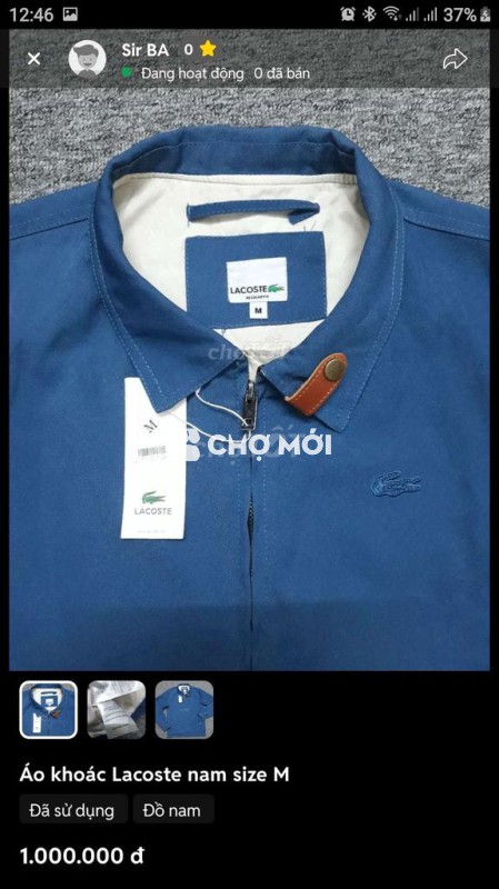 Áo khoác Lacoste Nam Xanh M