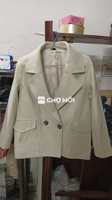 Áo khoác dạ Nữ Trắng