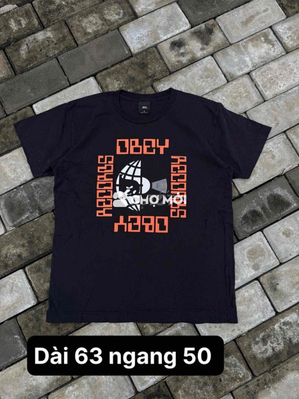 Áo thun nam Vải thoáng mát Đen