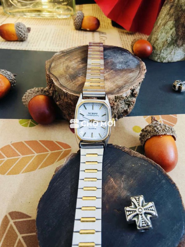 Đồng hồ đeo tay Script Tank Nữ Thép