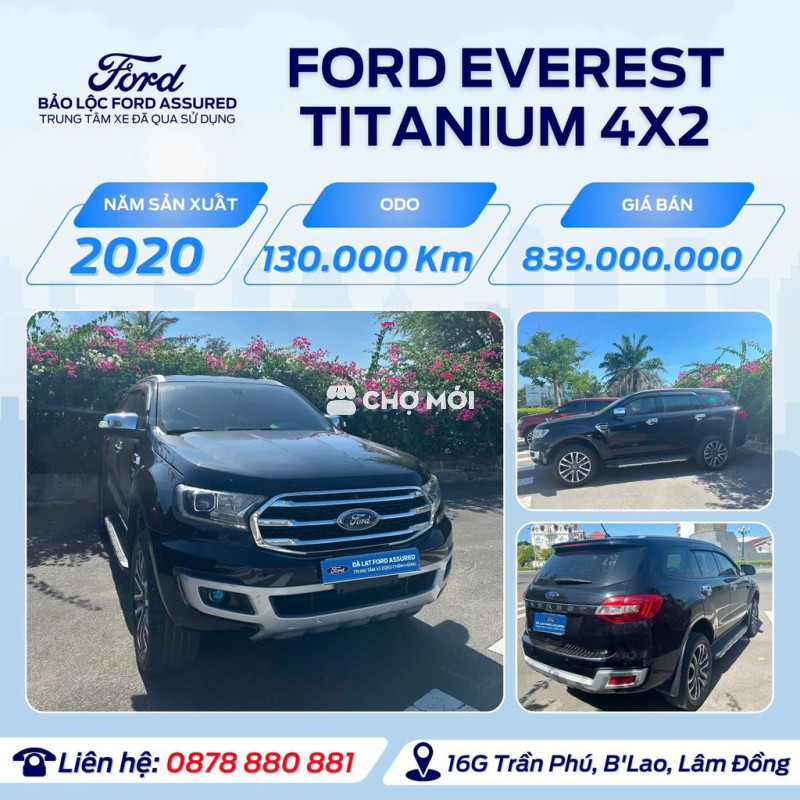 Ford Everest 2020 Titanium 2.0L AT 4x2 - 130000 km