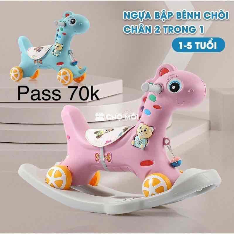 PASS NGỰA BẬP BÊNH KIÊM XE CHÒI CHÂN CHO BÉ