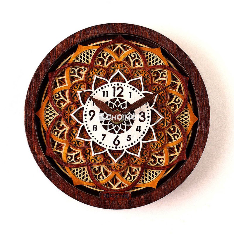 Đồng hồ gỗ để bàn 3D nghệ thuật