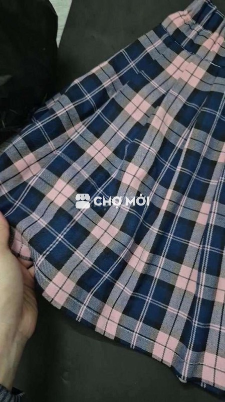 Chân váy nữ vải kẻ caro