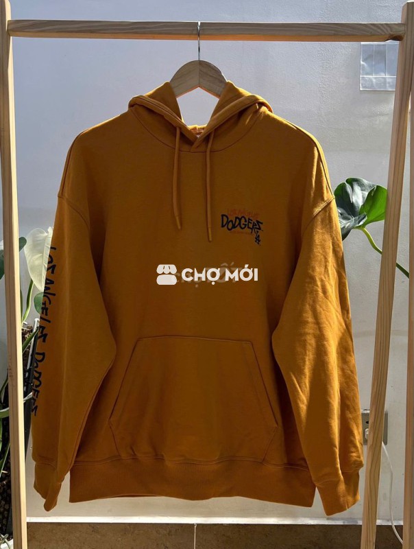 Áo hoodie MLB Nỉ da cá Vàng/ Tím size L
