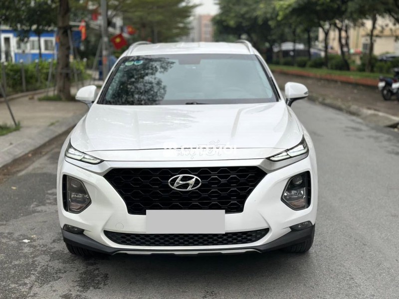 Hyundai Santafe 2021 máy dầu màu trắng đẹp