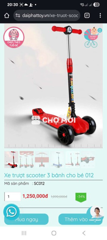 xe scoter bánh to cho bé